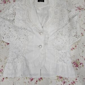 Dreamy vintage jensato lace jacket